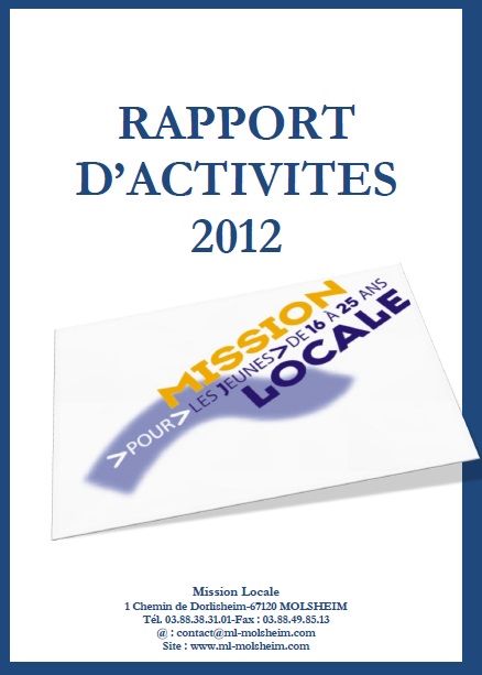rapport d'activités ml 2012