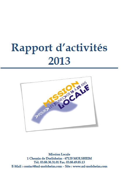 rapport d'activités ml 2013