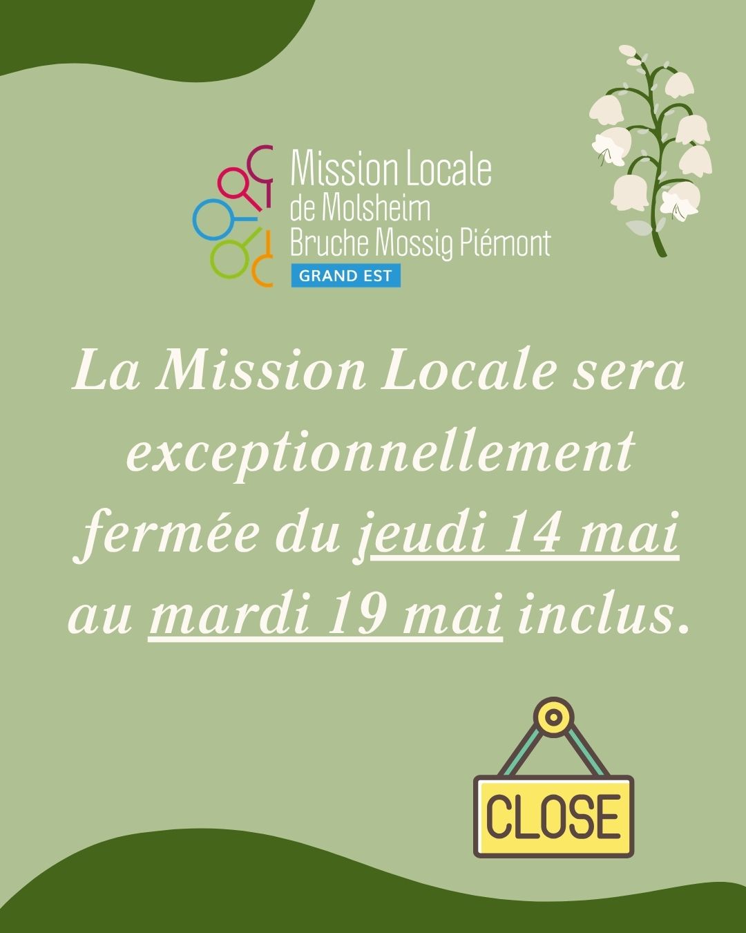 Fermeture exceptionnelle