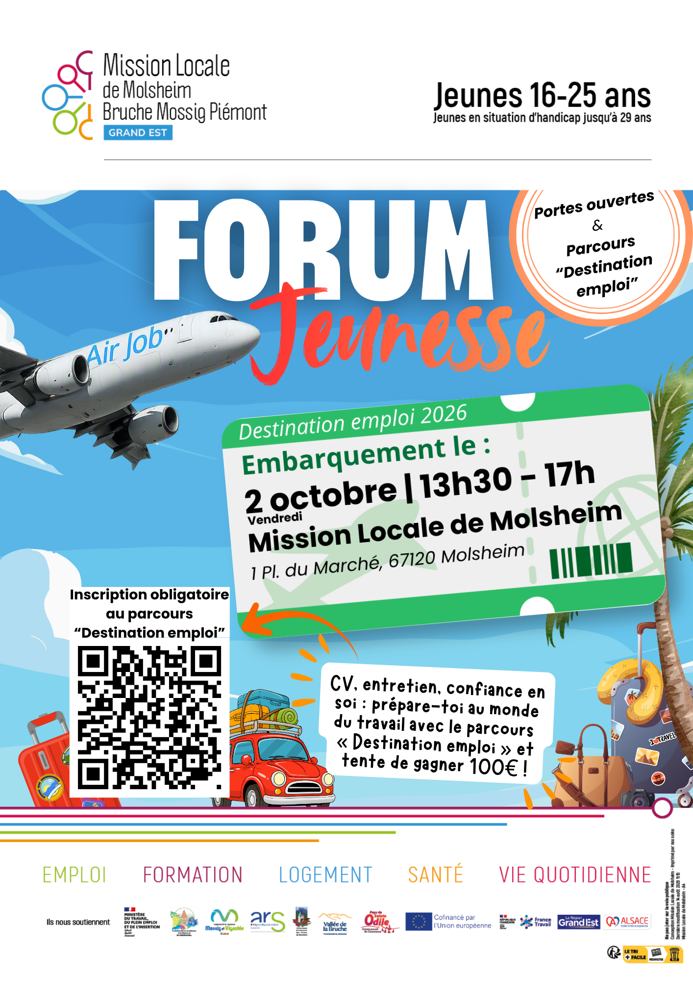 La Mission Locale organise son Forum Jeunesse le 2 octobre à Molsheim