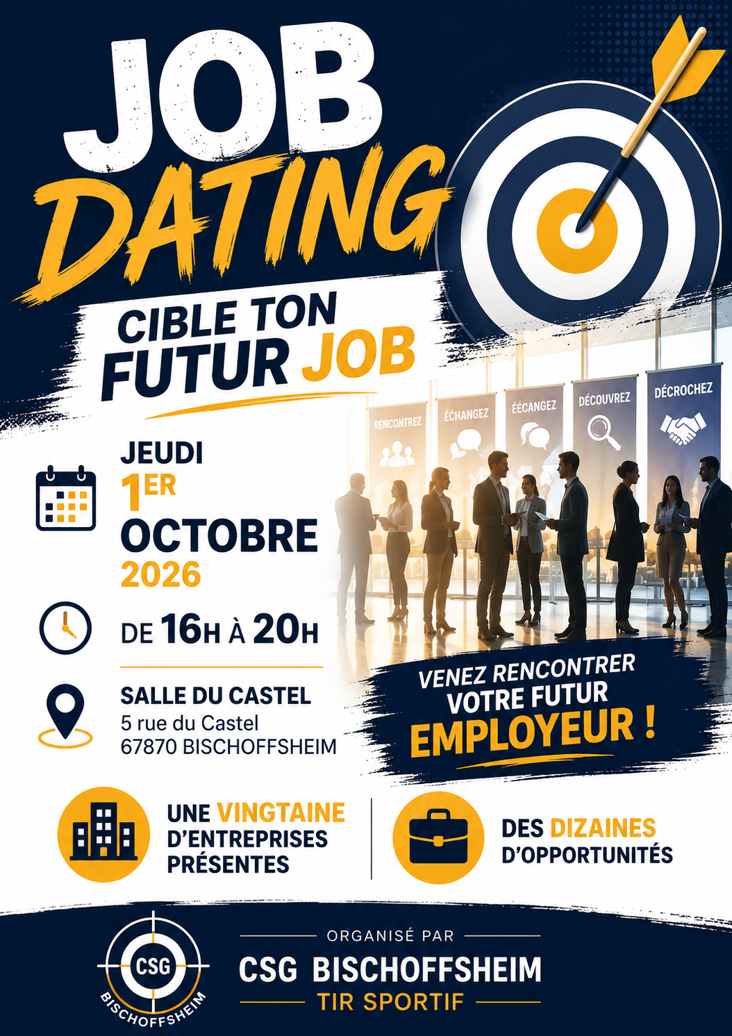 Plus de 200 offres d’emploi à découvrir lors du job dating « Cible ton futur job » à Bischoffsheim